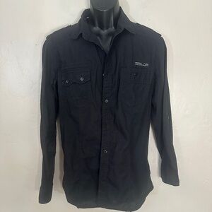 Dissident Long Sleeve Shirt Large Gently worn 100% cotton 21" armpit to armpit
